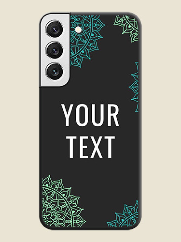 Custom Your Name with Floral Design on Space Black Custom Soft Matte Back Cover - Galaxy S22 5G - alternate view