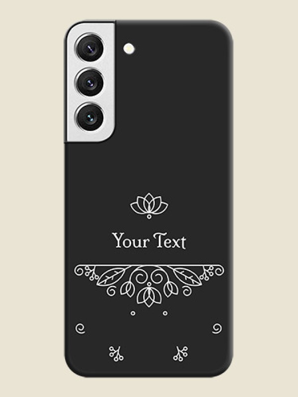 Custom Lotus Garden Custom Text On Space Black Personalized Soft Matte Phone Covers -Samsung Galaxy S22 5G - alternate view