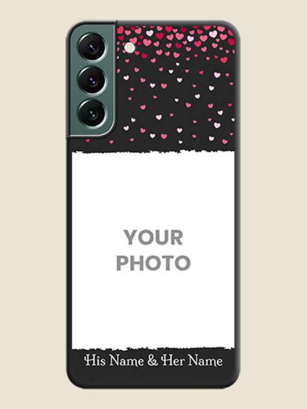Custom Fall in Love with Your Partner on Photo on Space Black Soft Matte Phone Cover - Galaxy S22 Plus 5G - alternate view