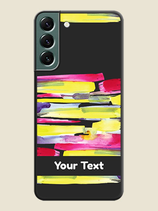 Custom Brush Coloured on Space Black Personalized Soft Matte Phone Covers - Galaxy S22 Plus 5G - alternate view