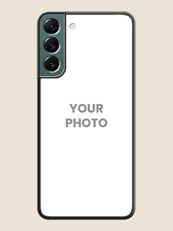 Custom Full Single Pic Upload On Space Black Personalized Soft Matte Phone Covers -Samsung Galaxy S22 Plus 5G - alternate view