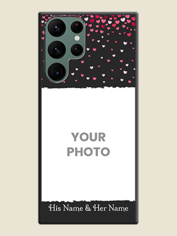 Custom Fall in Love with Your Partner on Photo on Space Black Soft Matte Phone Cover - Galaxy S22 Ultra 5G - alternate view