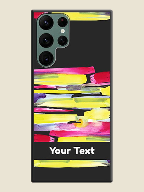 Custom Brush Coloured on Space Black Personalized Soft Matte Phone Covers - Galaxy S22 Ultra 5G - alternate view