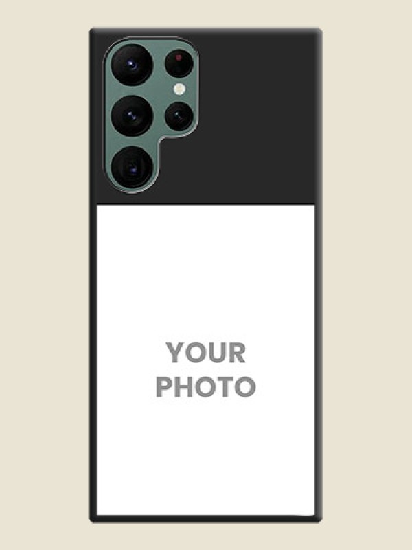 Custom Image Upload With Space Black Color On Custom Soft Matte Mobile Back Cover - Samsung Galaxy S22 Ultra 5G - alternate view