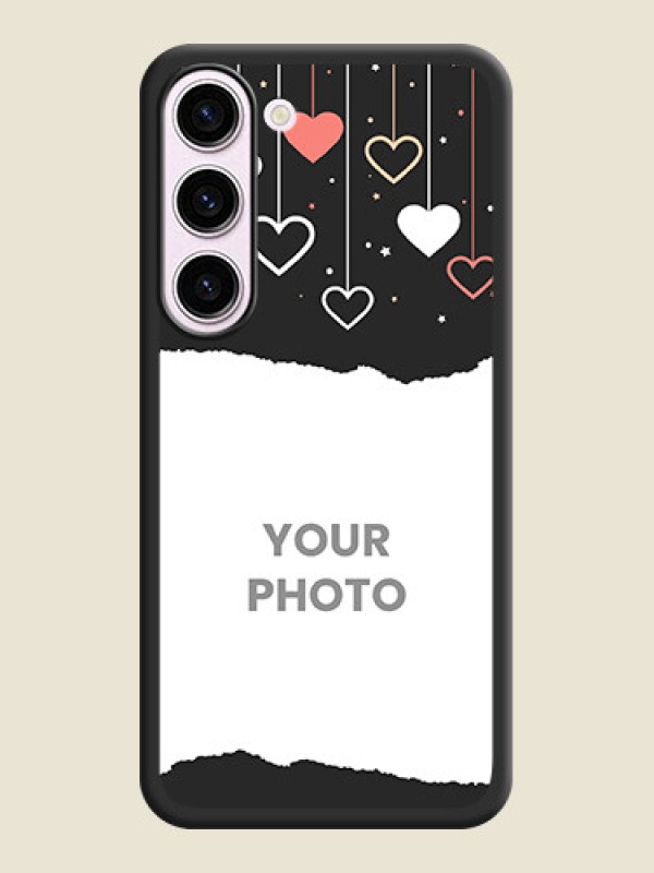 Custom Love Hangings with Splash Wave Picture on Space Black Custom Soft Matte Phone Back Cover - Samsung Galaxy S23 5G - alternate view