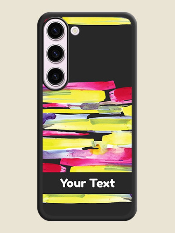 Custom Brush Coloured on Space Black Personalized Soft Matte Phone Covers - Samsung Galaxy S23 5G - alternate view
