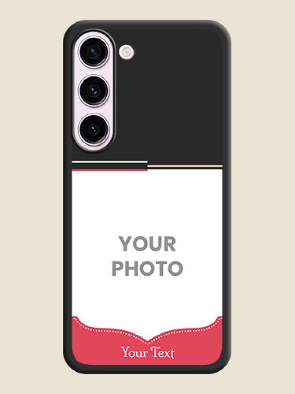 Custom Classic Plain Design with Name on Photo on Space Black Soft Matte Phone Cover - Samsung Galaxy S23 5G - alternate view