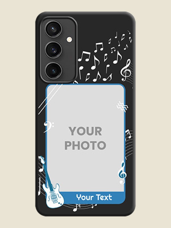 Custom Musical Theme Design with Text - Photo on Space Black Soft Matte Mobile Case - Galaxy S23 FE 5G - alternate view