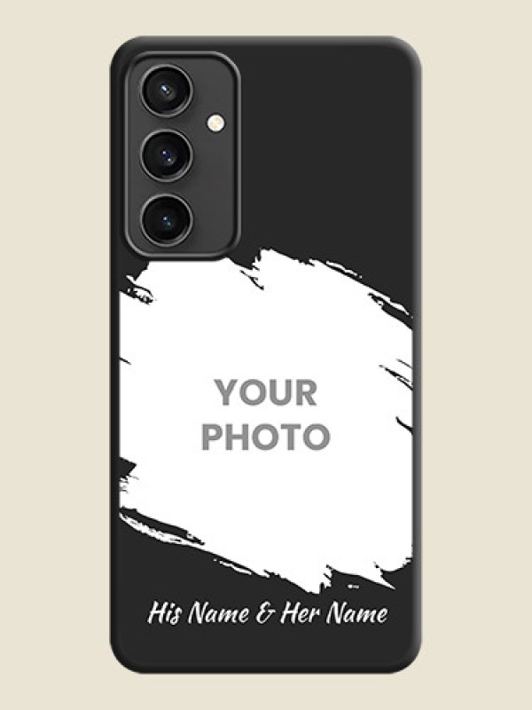 Custom Grunge Brush Strokes - Photo on Space Black Soft Matte Back Cover - Galaxy S23 FE 5G - alternate view