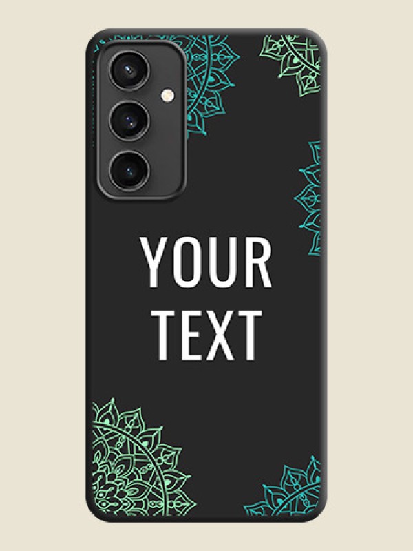 Custom Your Name with Floral Design on Space Black Custom Soft Matte Back Cover - Galaxy S23 FE 5G - alternate view