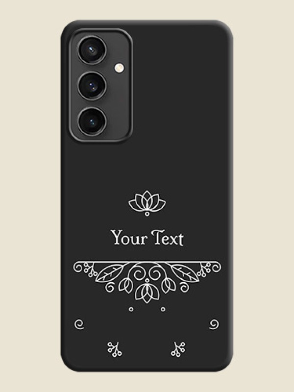 Custom Lotus Garden Custom Text On Space Black Personalized Soft Matte Phone Covers - Galaxy S23 FE 5G - alternate view