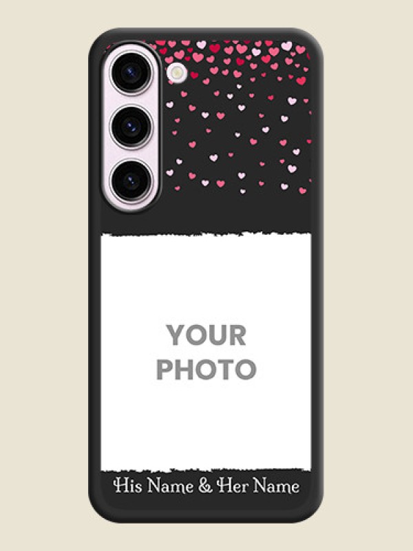 Custom Fall in Love with Your Partner  on Photo on Space Black Soft Matte Phone Cover - Samsung Galaxy S23 Plus 5G - alternate view