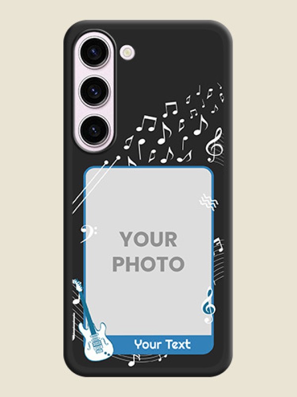 Custom Musical Theme Design with Text on Photo on Space Black Soft Matte Mobile Case - Samsung Galaxy S23 Plus 5G - alternate view