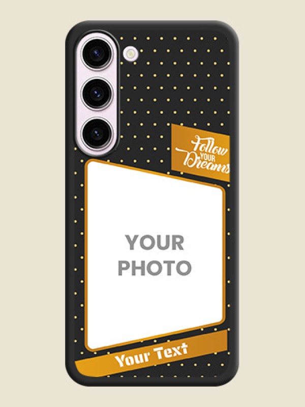 Custom Follow Your Dreams with White Dots on Space Black Custom Soft Matte Phone Cases - Samsung Galaxy S23 Plus 5G - alternate view
