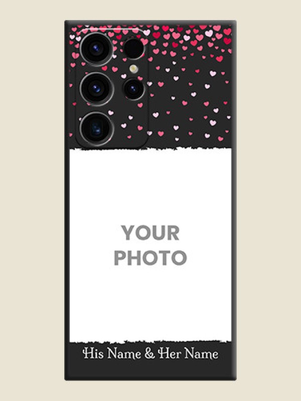 Custom Fall in Love with Your Partner  on Photo on Space Black Soft Matte Phone Cover - Samsung Galaxy S23 Ultra 5G - alternate view