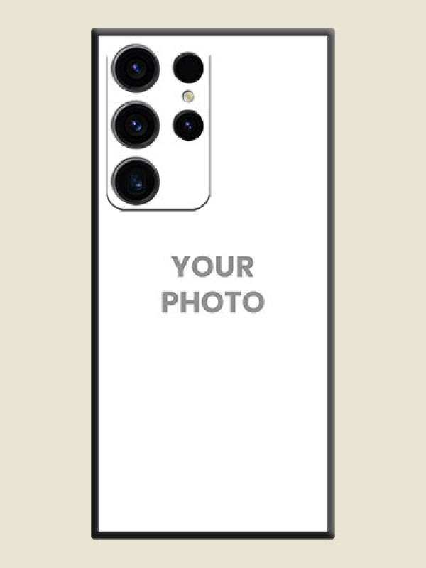 Custom Full Single Pic Upload On Space Black Personalized Soft Matte Phone Covers -Samsung Galaxy S23 Ultra 5G - alternate view
