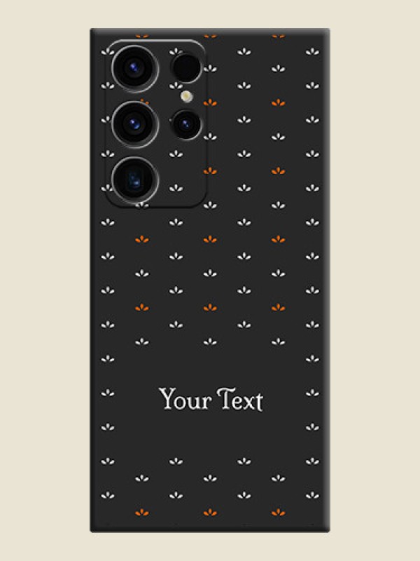 Custom Simple Pattern With Custom Text On Space Black Personalized Soft Matte Phone Covers -Samsung Galaxy S23 Ultra 5G - alternate view