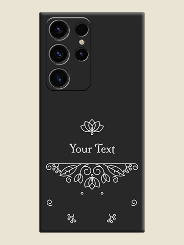Custom Lotus Garden Custom Text On Space Black Personalized Soft Matte Phone Covers -Samsung Galaxy S23 Ultra 5G - alternate view