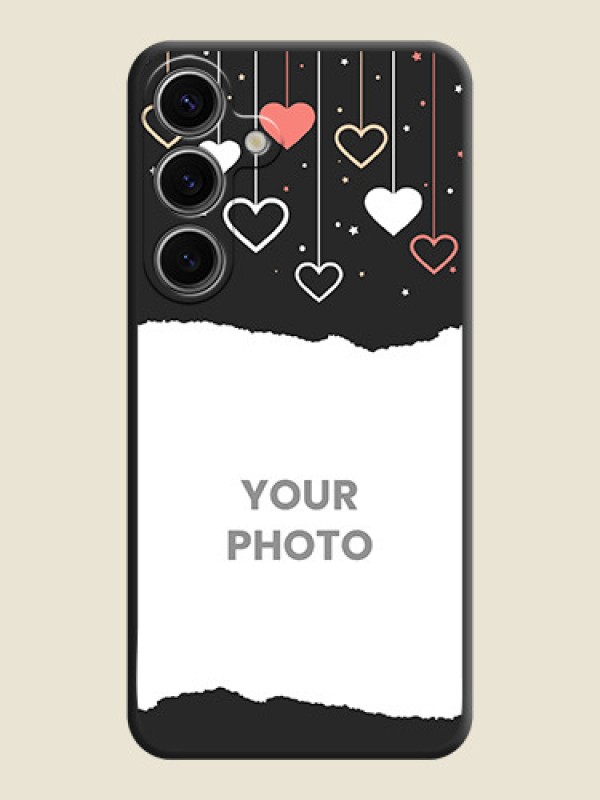 Custom Love Hangings with Splash Wave Picture on Space Black Custom Soft Matte Phone Back Cover - Galaxy S24 5G - alternate view