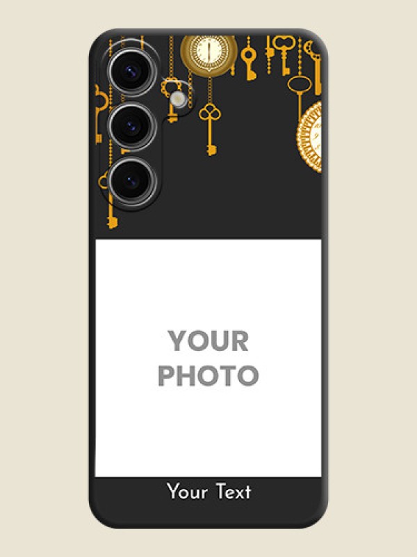 Custom Decorative Design with Text on Space Black Custom Soft Matte Back Cover - Galaxy S24 5G - alternate view