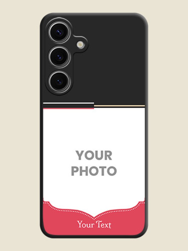 Custom Classic Plain Design with Name - Photo on Space Black Soft Matte Phone Cover - Galaxy S24 5G - alternate view