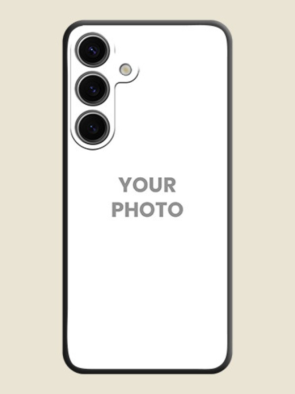 Custom Full Single Pic Upload On Space Black Personalized Soft Matte Phone Covers - Galaxy S24 5G - alternate view