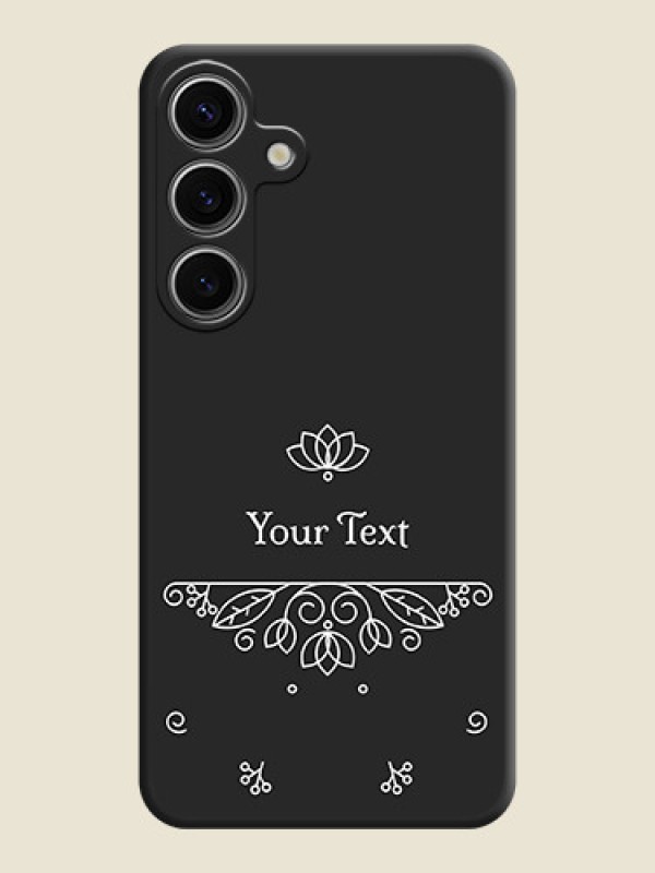 Custom Lotus Garden Custom Text On Space Black Personalized Soft Matte Phone Covers - Galaxy S24 5G - alternate view