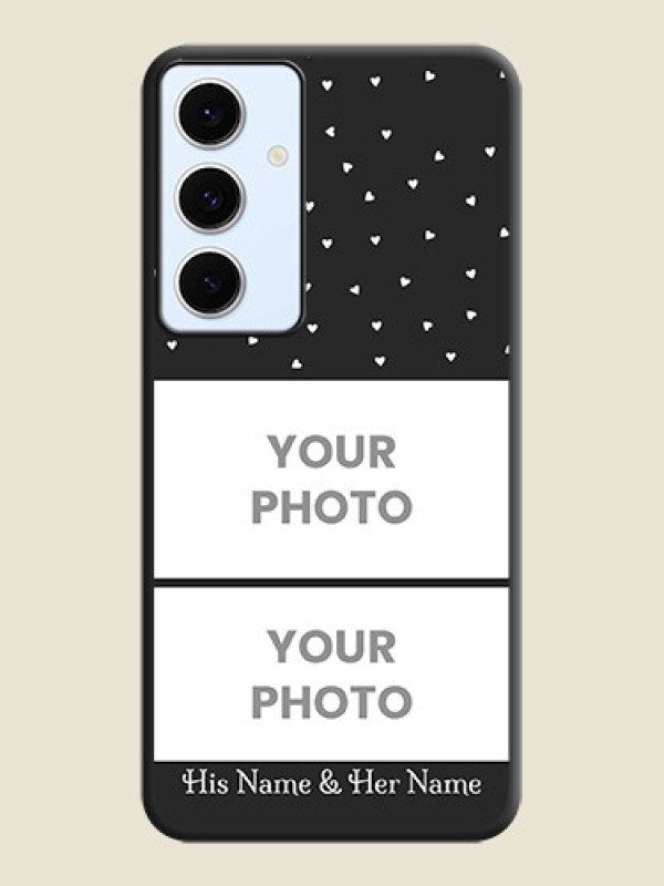 Custom Miniature Love Symbols with Name On Space Black Custom Soft Matte Mobile Back Cover - Galaxy S24 FE 5G - alternate view