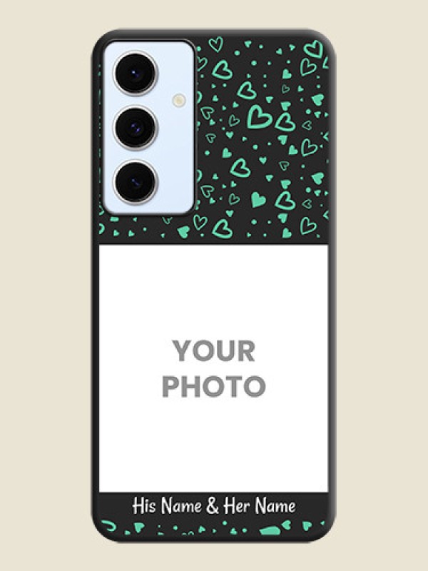 Custom Sea Green Indefinite Love Pattern on Photo On Space Black Custom Soft Matte Mobile Back Cover - Galaxy S24 FE 5G - alternate view