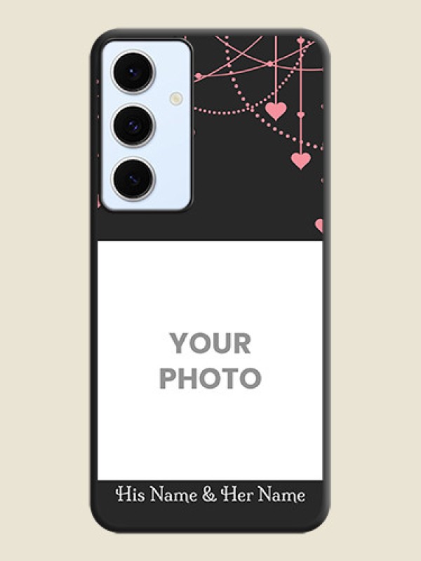 Custom Pink Love Hangings with Text On Space Black Custom Soft Matte Mobile Back Cover - Galaxy S24 FE 5G - alternate view