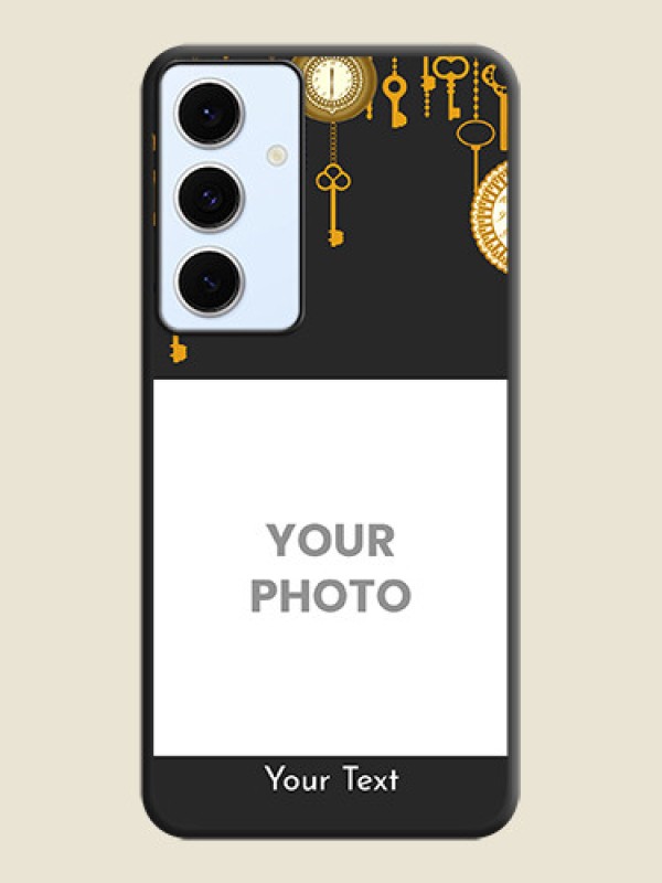 Custom Decorative Design with Text On Space Black Custom Soft Matte Mobile Back Cover - Galaxy S24 FE 5G - alternate view