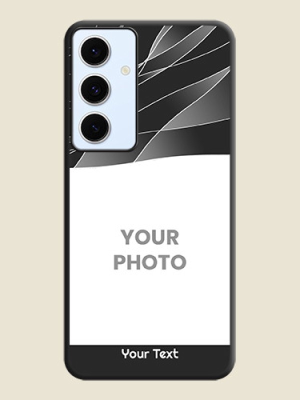 Custom Mixed Wave Lines on Photo On Space Black Custom Soft Matte Mobile Back Cover - Galaxy S24 FE 5G - alternate view