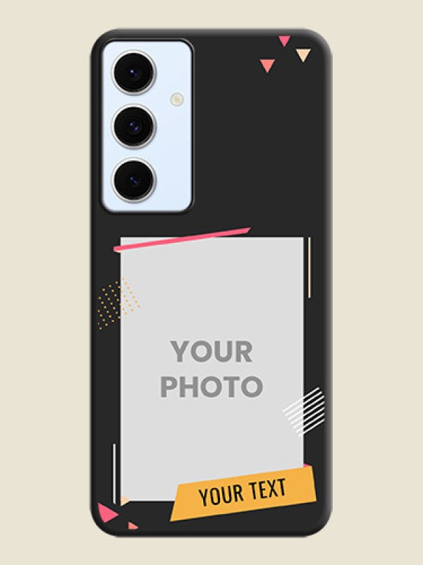 Custom Photo Frame with Triangle Small Dots on Photo On Space Black Custom Soft Matte Mobile Back Cover - Galaxy S24 FE 5G - alternate view