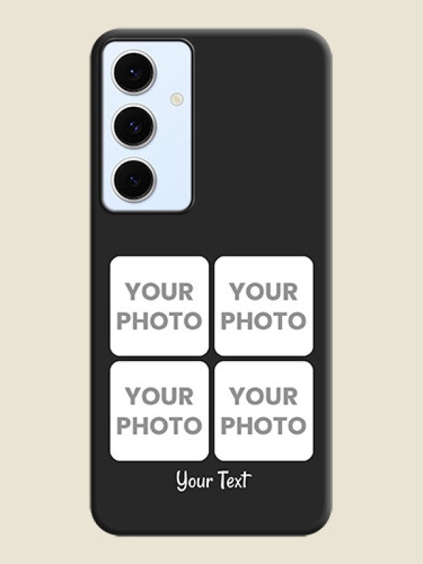 Custom Floral Art with 6 Image Holder on Photo On Space Black Custom Soft Matte Mobile Back Cover - Galaxy S24 FE 5G - alternate view