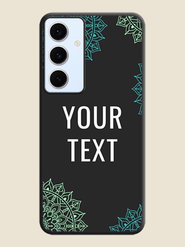 Custom Your Name with Floral Design On Space Black Custom Soft Matte Mobile Back Cover - Galaxy S24 FE 5G - alternate view