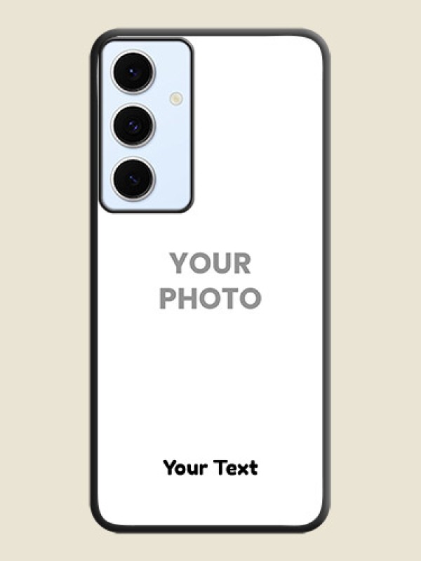 Custom Full Single Pic Upload With Text On Space Black Custom Soft Matte Mobile Back Cover - Galaxy S24 FE 5G - alternate view