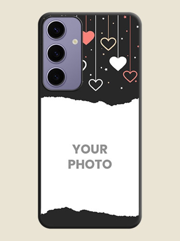 Custom Love Hangings with Splash Wave Picture on Space Black Custom Soft Matte Phone Back Cover - Galaxy S24 Plus 5G - alternate view