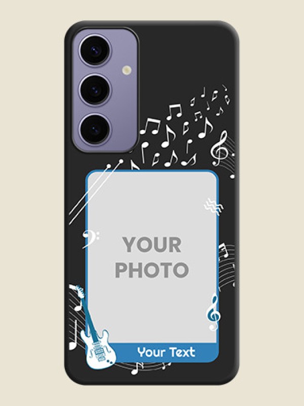 Custom Musical Theme Design with Text - Photo on Space Black Soft Matte Mobile Case - Galaxy S24 Plus 5G - alternate view