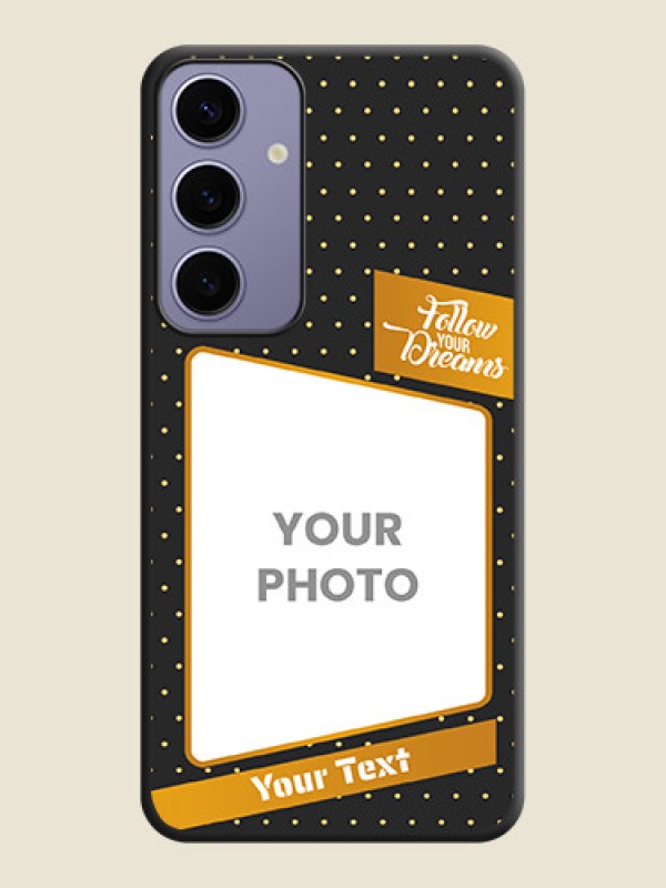 Custom Follow Your Dreams with White Dots on Space Black Custom Soft Matte Phone Cases - Galaxy S24 Plus 5G - alternate view