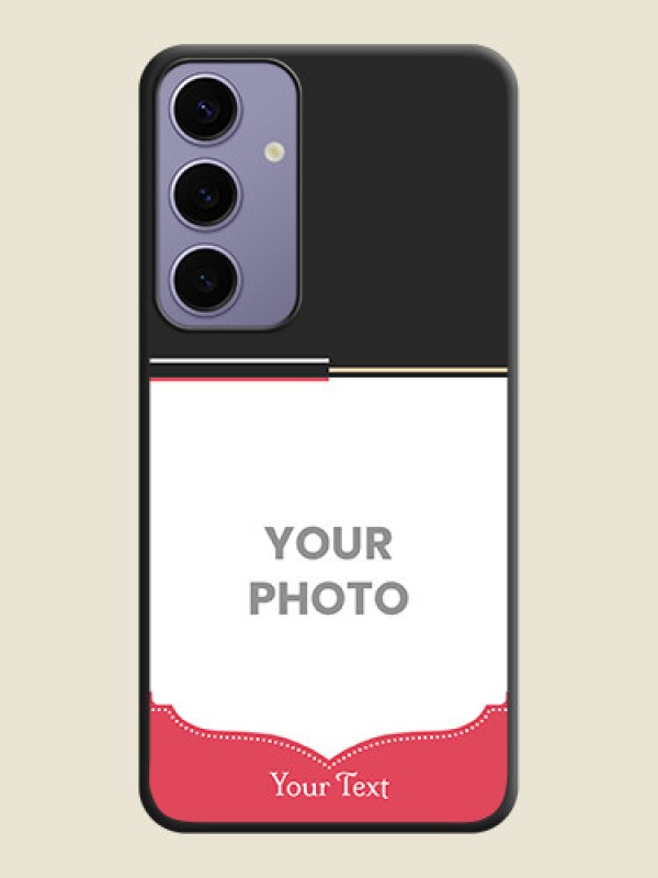 Custom Classic Plain Design with Name - Photo on Space Black Soft Matte Phone Cover - Galaxy S24 Plus 5G - alternate view