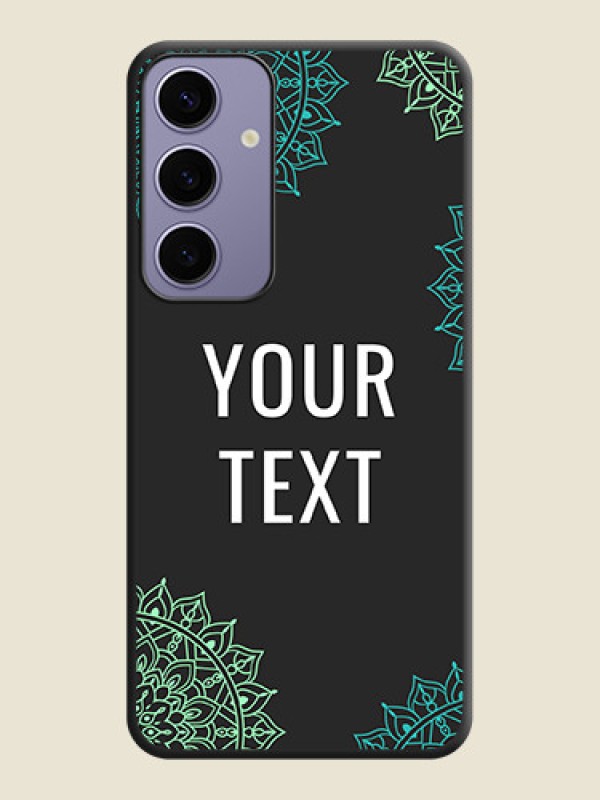 Custom Your Name with Floral Design on Space Black Custom Soft Matte Back Cover - Galaxy S24 Plus 5G - alternate view