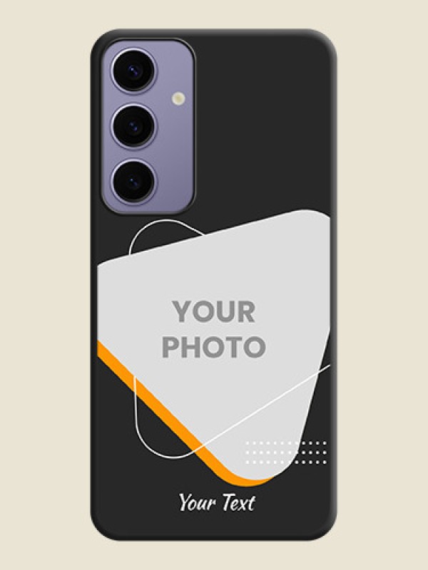 Custom Yellow Triangle - Photo on Space Black Soft Matte Phone Cover - Galaxy S24 Plus 5G - alternate view