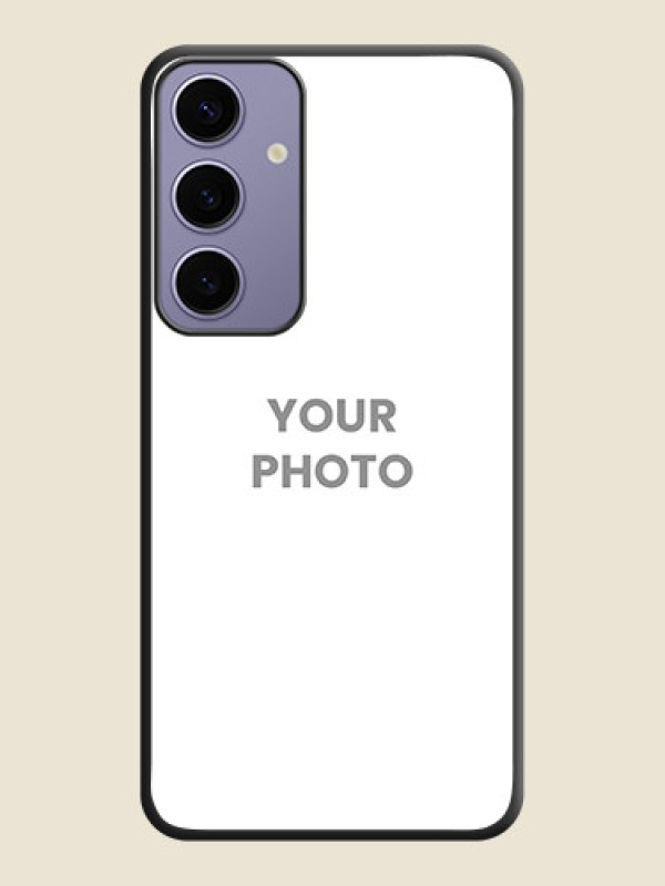 Custom Full Single Pic Upload On Space Black Personalized Soft Matte Phone Covers - Galaxy S24 Plus 5G - alternate view