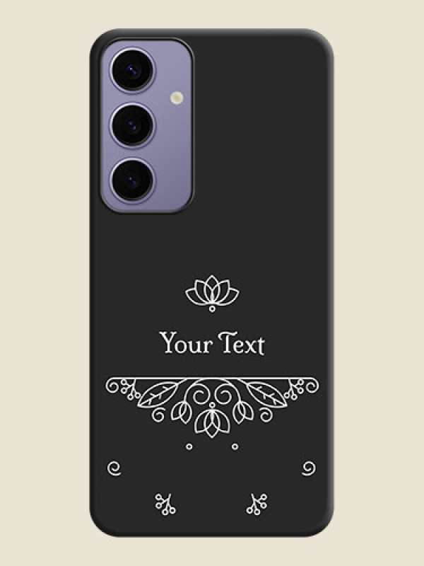 Custom Lotus Garden Custom Text On Space Black Personalized Soft Matte Phone Covers - Galaxy S24 Plus 5G - alternate view