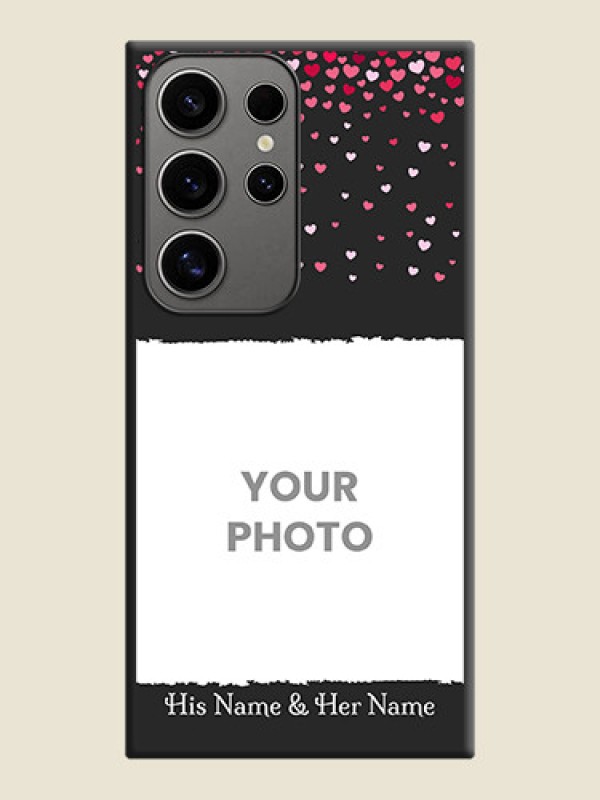 Custom Fall in Love with Your Partner - Photo on Space Black Soft Matte Phone Cover - Galaxy S24 Ultra 5G - alternate view
