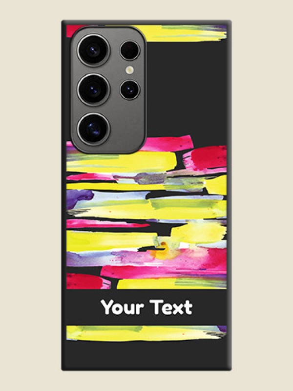 Custom Brush Coloured on Space Black Personalized Soft Matte Phone Covers - Galaxy S24 Ultra 5G - alternate view