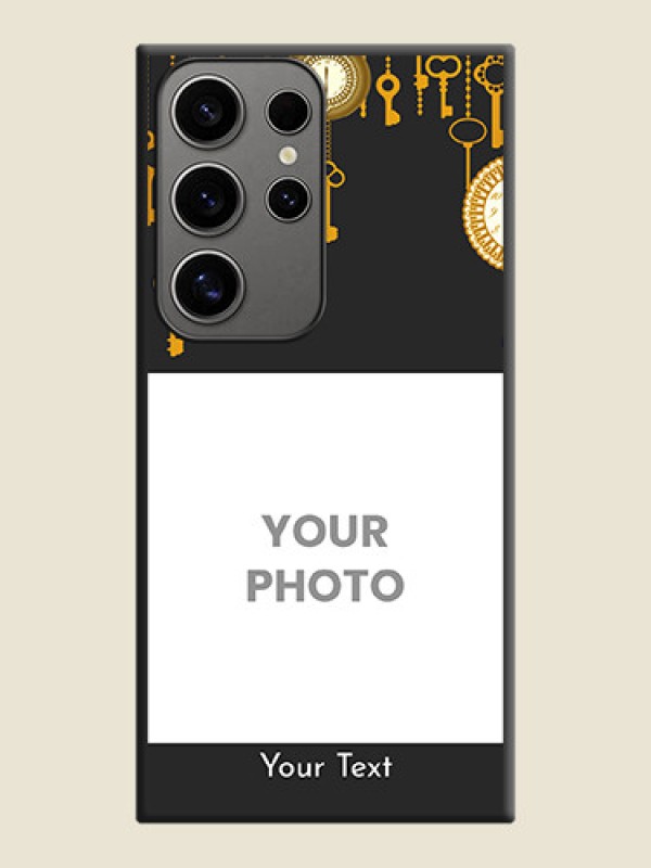 Custom Decorative Design with Text on Space Black Custom Soft Matte Back Cover - Galaxy S24 Ultra 5G - alternate view