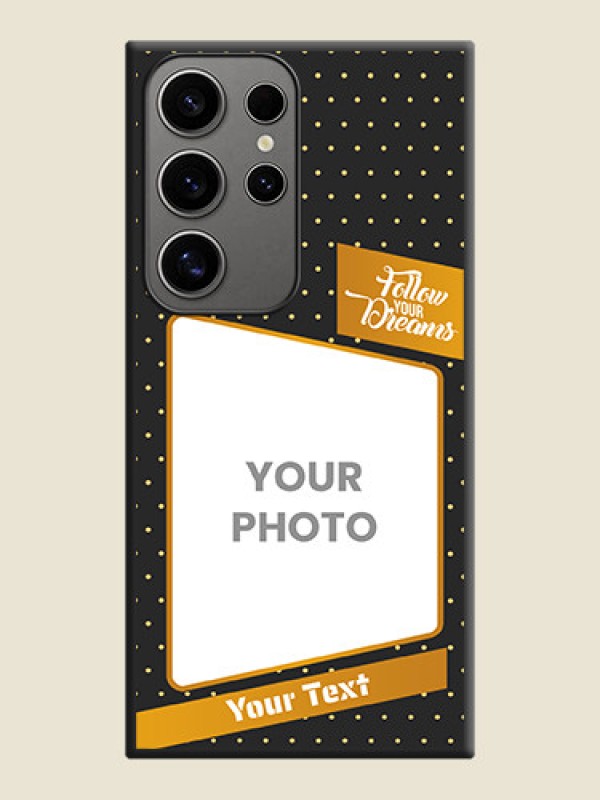 Custom Follow Your Dreams with White Dots on Space Black Custom Soft Matte Phone Cases - Galaxy S24 Ultra 5G - alternate view