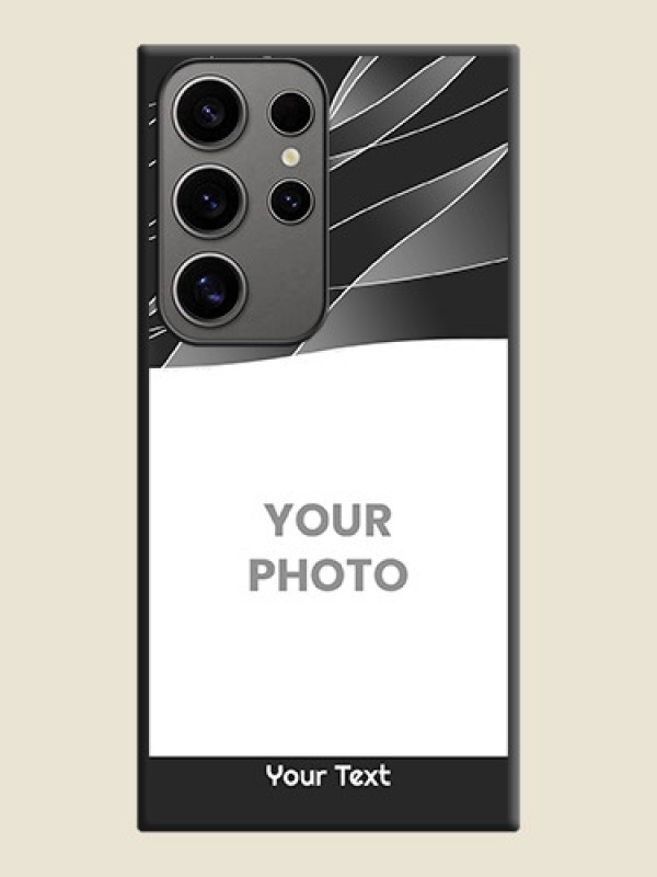 Custom Mixed Wave Lines - Photo on Space Black Soft Matte Mobile Cover - Galaxy S24 Ultra 5G - alternate view