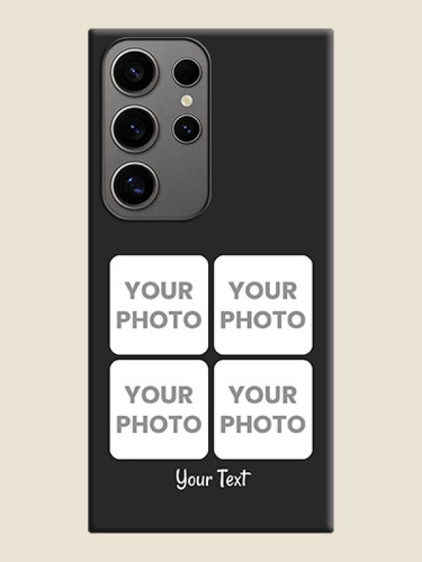Custom Floral Art with 6 Image Holder - Photo on Space Black Soft Matte Mobile Case - Galaxy S24 Ultra 5G - alternate view